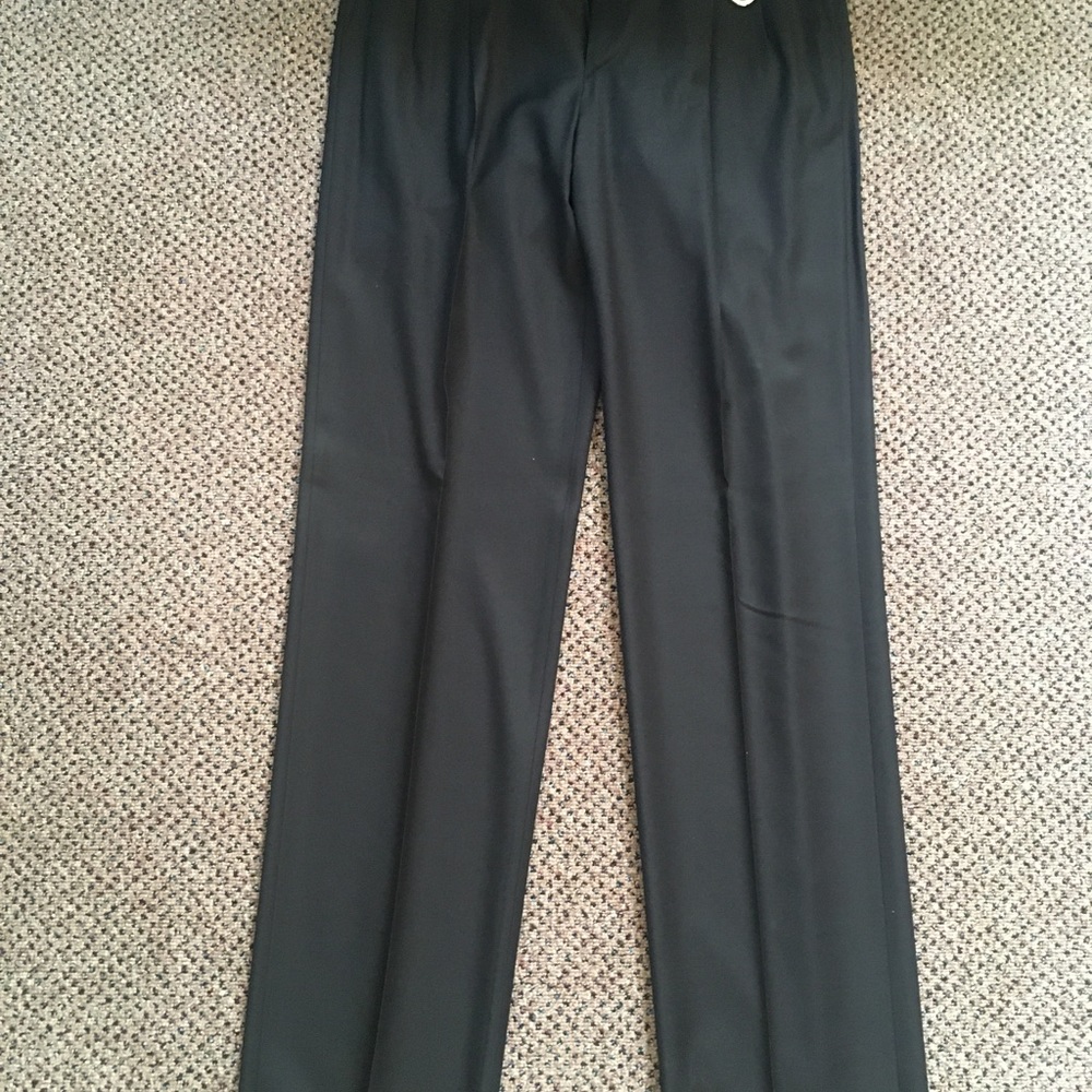 Zanella platinum pants black 34 loro piana tasmanian new nwt Italy super 120s 08 - Picture 3 of 10